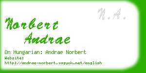norbert andrae business card